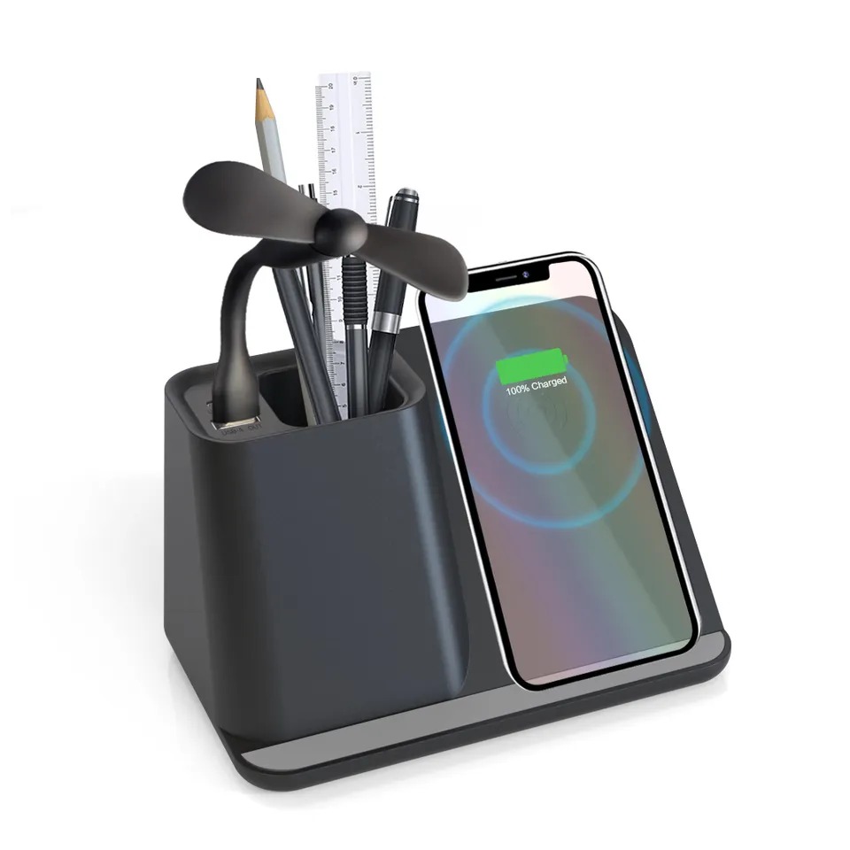 pen holder with wireless charger