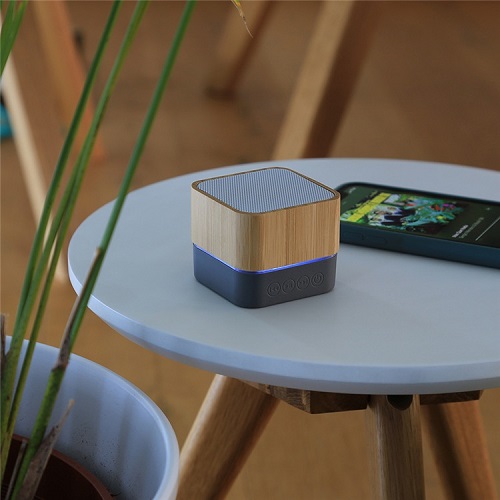 Cube Bamboo Bluetooth Speaker