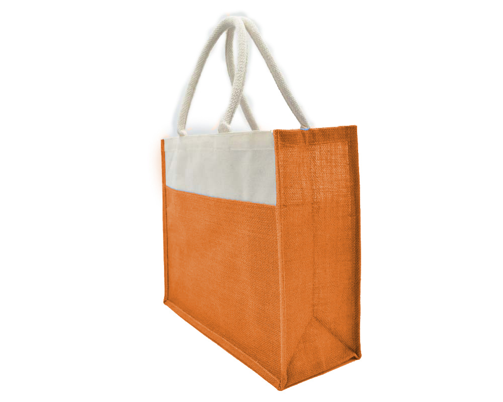 JUTE/CANVAS BAG ORANGE