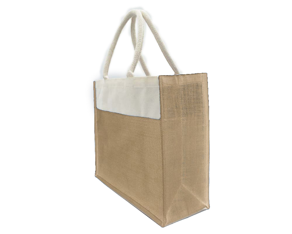 JUTE/ CANVAS BAGS NATURAL WHITE 