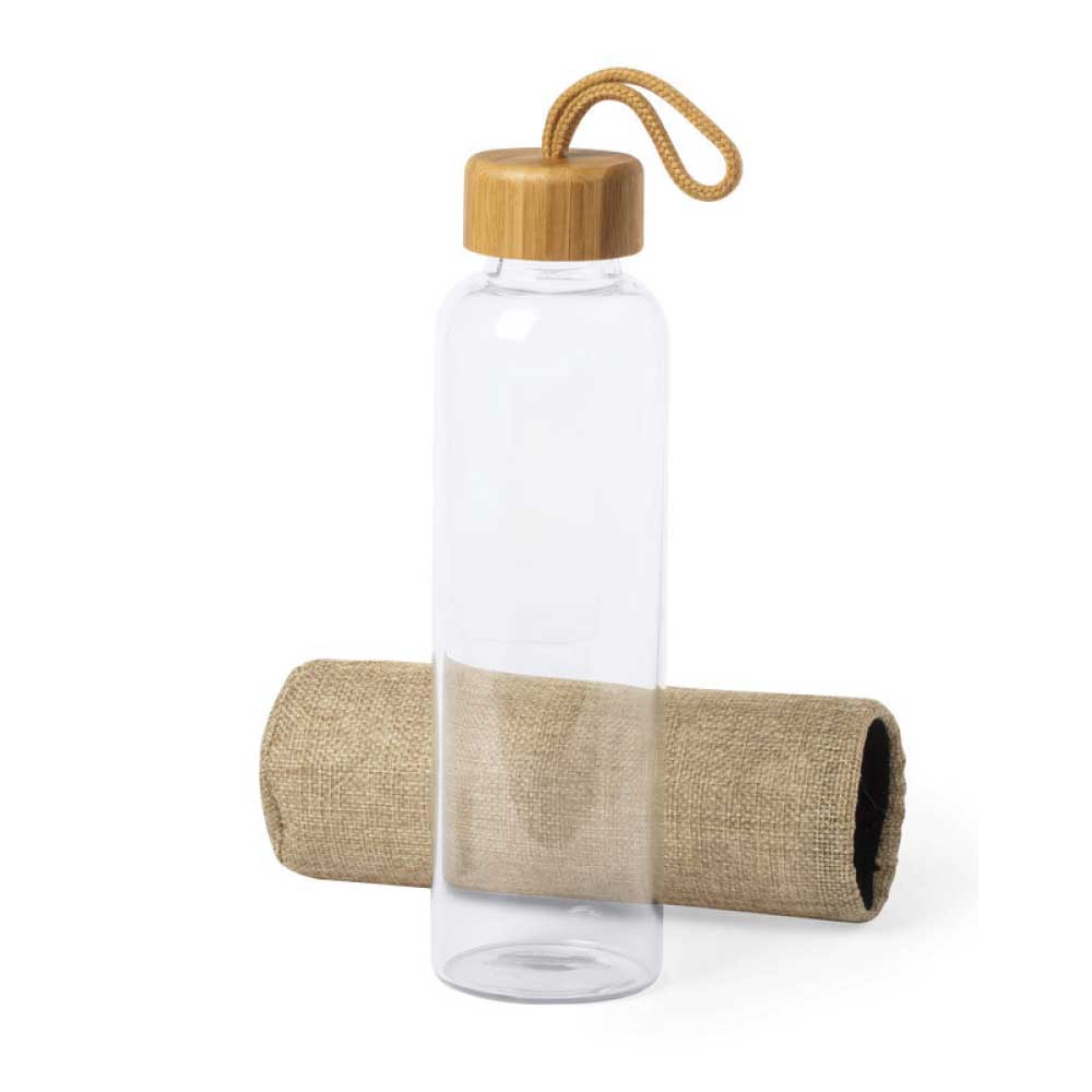 Glass Water Bottle with eco sleeve 500ml