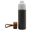 Glass water bottle with bamboo lid 750ml