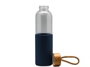 Glass water bottle with bamboo lid 500ml