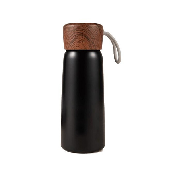 water bottle with bamboo lid