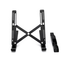 Foldable Aluminum Laptop Stand with Phone holder Black