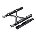 Foldable Aluminum Laptop Stand with Phone holder Black