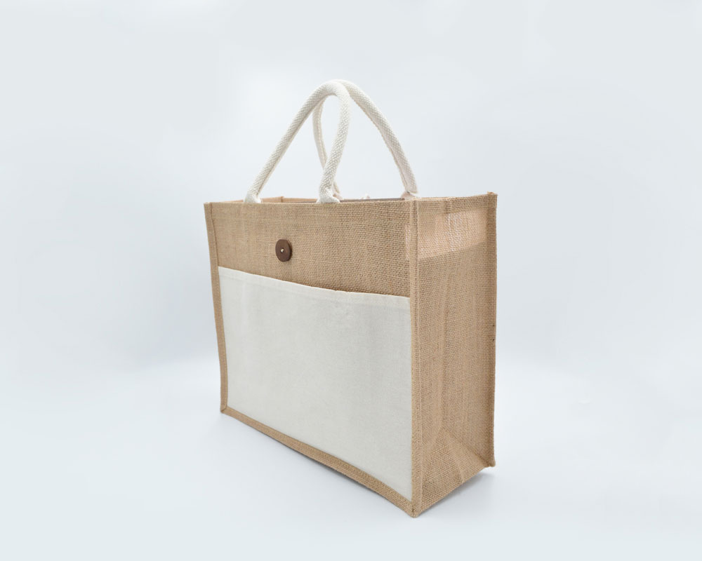 Jute Canvas Bag 225gsm WHITE