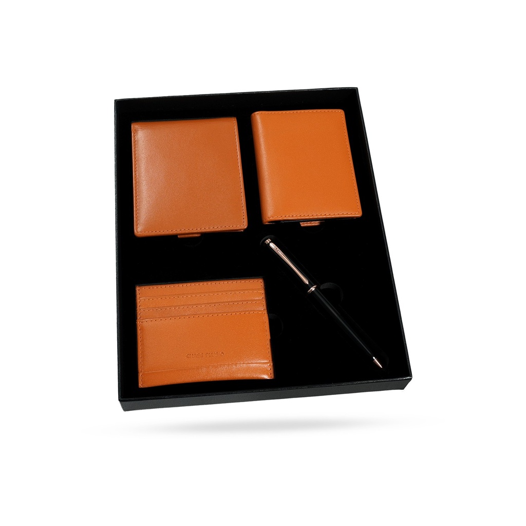 Business Gift Set Mens Wallet, Credit Card Holder, BCH and Pen 