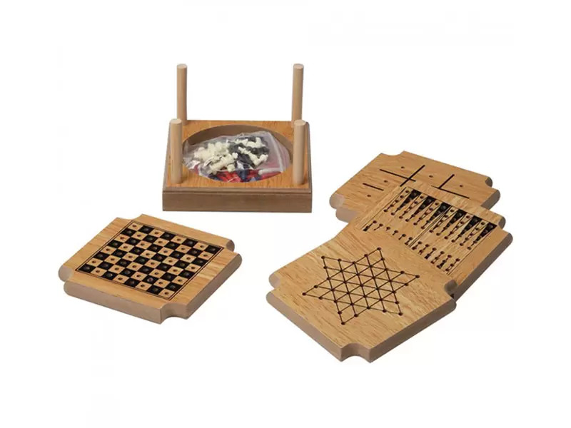 4 Piece Wooden Game Set