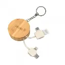 Bamboo Multi Cable Keyring