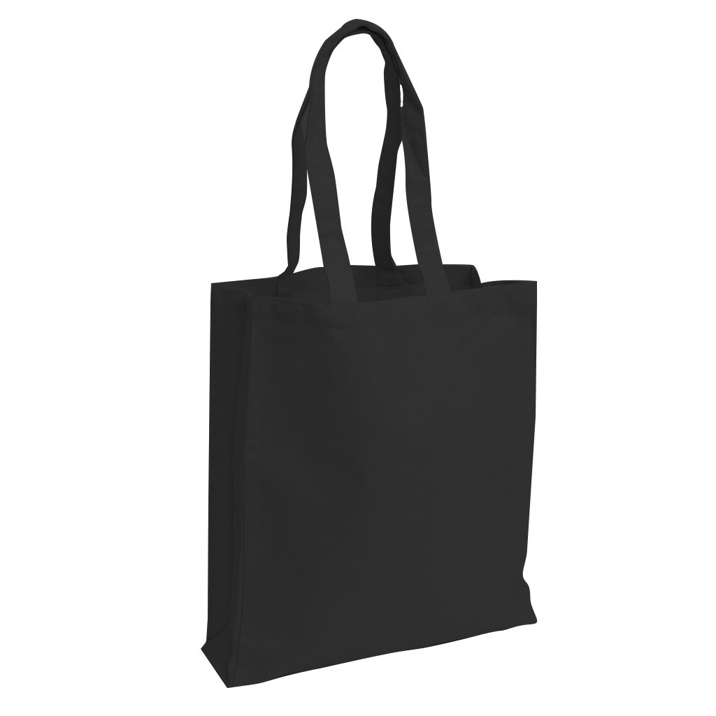 COTTON BAG 220 GSM WITH GUSSET BLACK