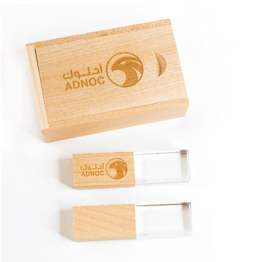 Crystal Usb with Wooden 16GB