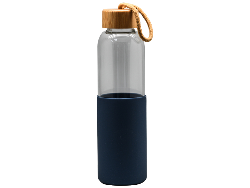 Glass Water Bottle with Bamboo lid 500ml