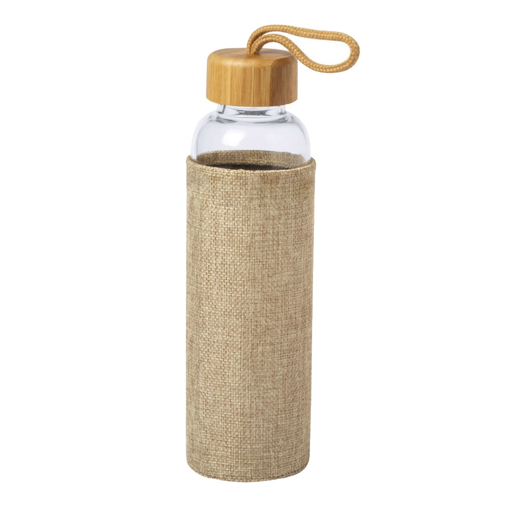 Glass Water Bottle with eco sleeve 500ml