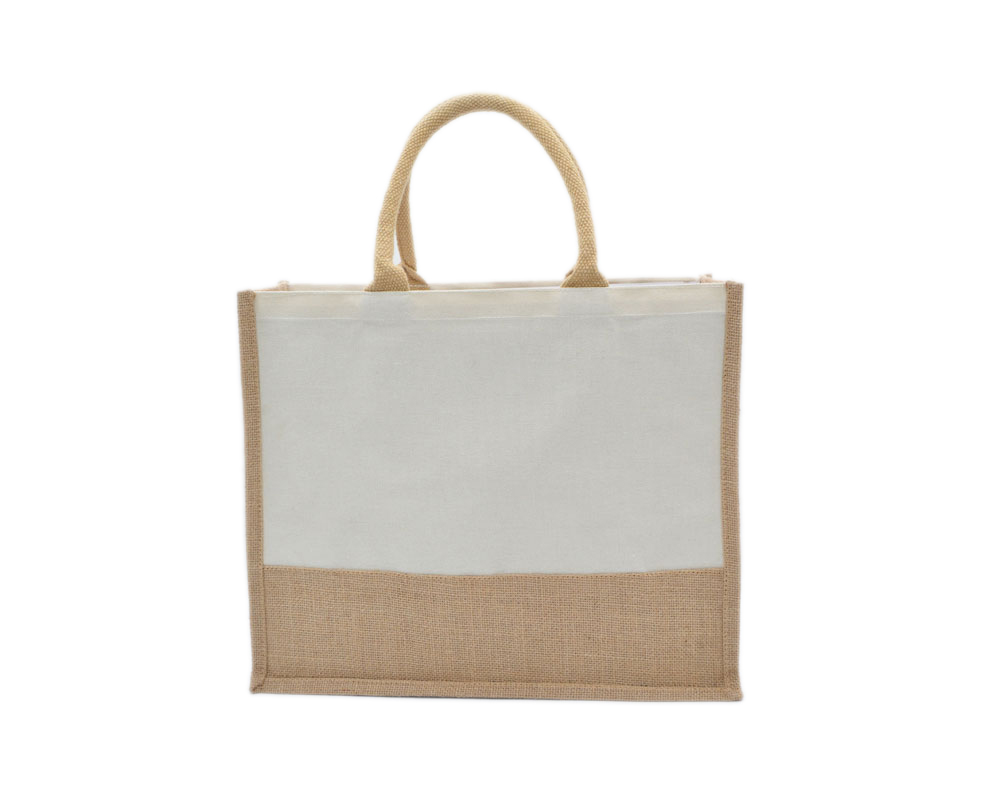 JUTE/CANVAS BAG (natural) STS 22013