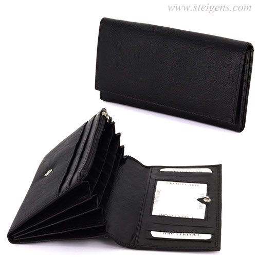 Ladies Wallet Genuine Leather Black