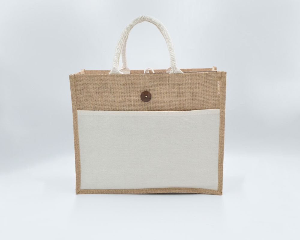 Jute Canvas Bag 225gsm WHITE