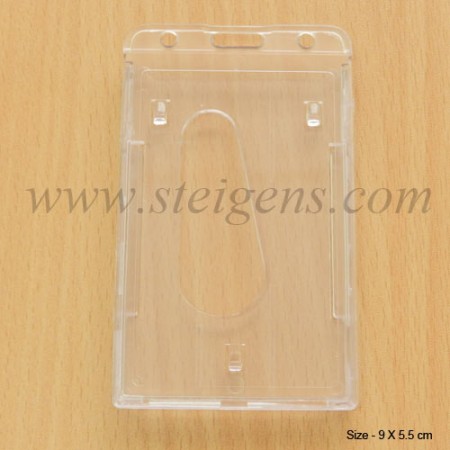 Clear Double ID Holder - Vertical