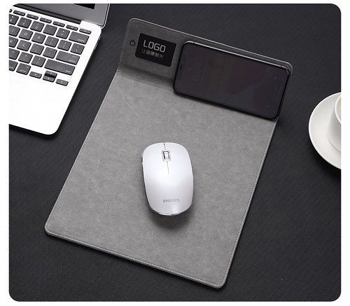 Wireless Charger Mouse Pad Shining Logo Phone Holder