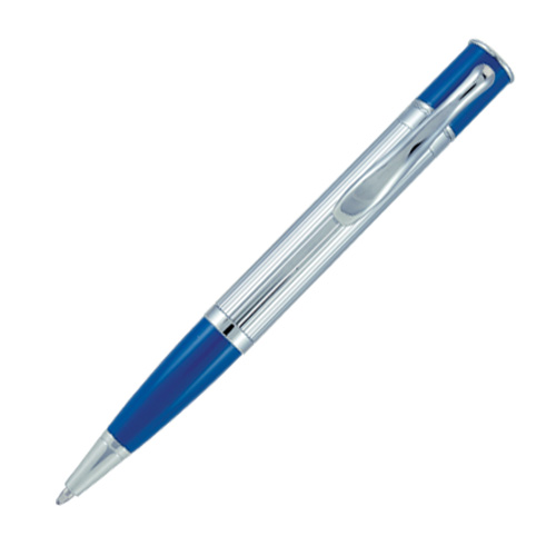 Cobalt Blue Line Cut Ballpoint Pen