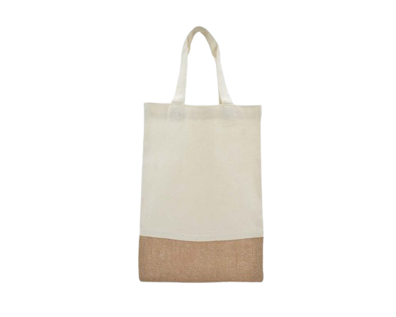 Jute Base Cotton Bag 