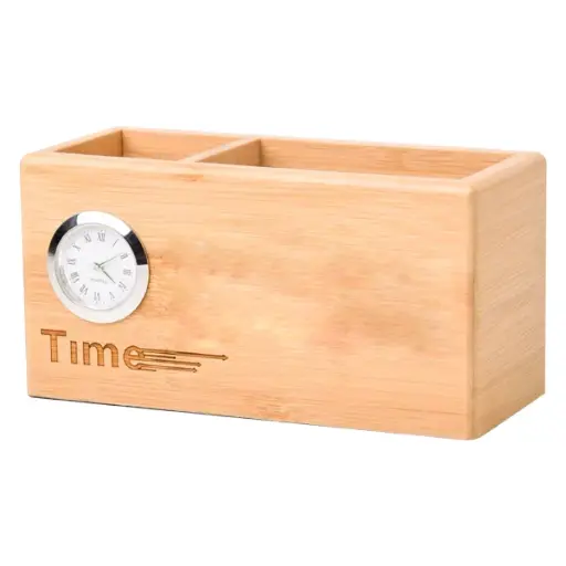 [STMK 240821] Desktop clock wooden