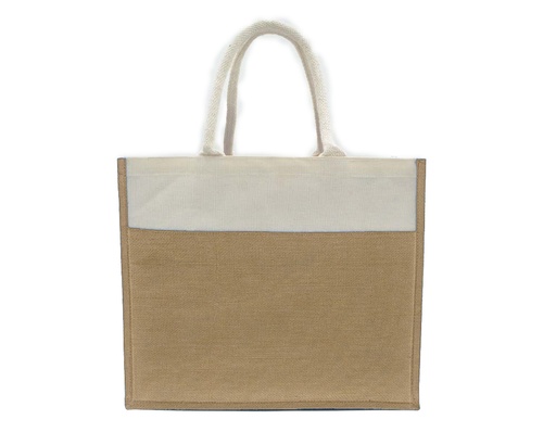 [STS 23013] JUTE/ CANVAS BAGS NATURAL WHITE 