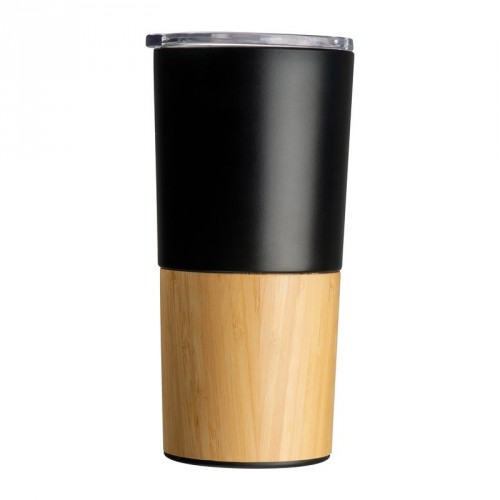 [STFK 29022BK] Thermal Mug With bamboo base