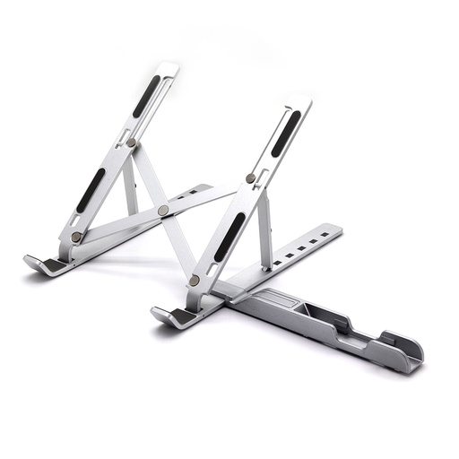 [9801SL] Foldable Aluminum Laptop Stand with Phone holder  Silver