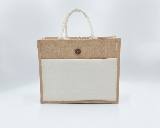 [EGJT4002WH] Jute Canvas Bag 225gsm WHITE