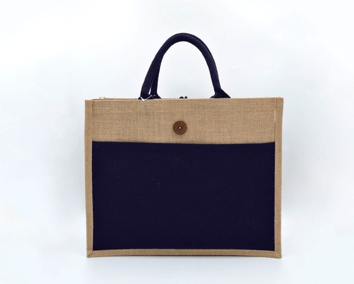 [EGJT4002NB] Jute Bag  4002 NAVY BLUE