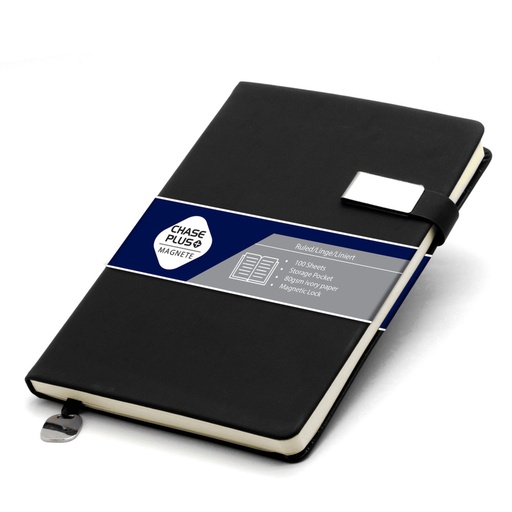 [20561BK] A5 Leather Notebook MAGNETE