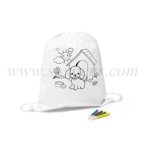 [292619] Children’s colouring Drawstring Bag