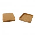 - eco-neutral set of 4 Cork Coasters with Cork Stand